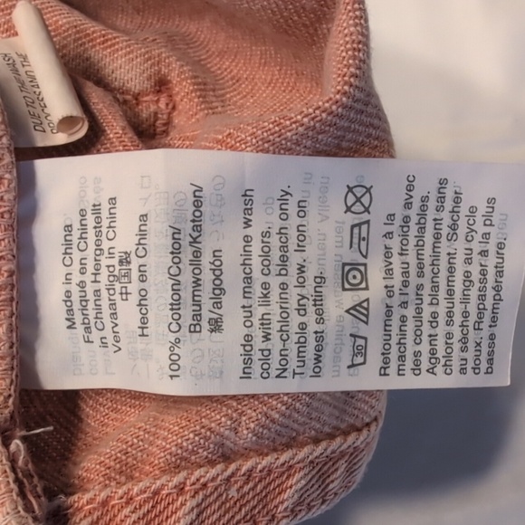 Madewell Relaxed Fit Overalls Garment-Dyed Edition in Rose Dust Size Medium - Picture 7 of 7